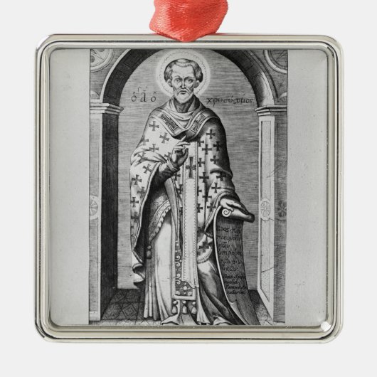 Sint-John Chrysostome, 17e eeuw Metalen Ornament (Voorkant)