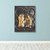 Sint John de Baptist die in de rivier stroomt Canvas Afdruk (Insitu (Houten vloer))