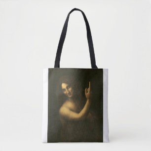 Sint John de Baptist door Leonardo da Vinci Tote Bag