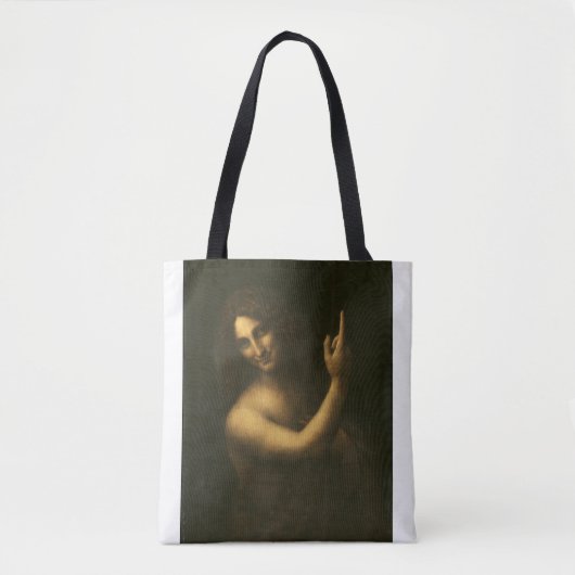 Sint John de Baptist door Leonardo da Vinci Tote Bag (Voorkant)