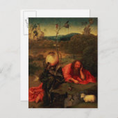 Sint John de Baptist in de Meditatie Briefkaart (Voorkant / Achterkant)