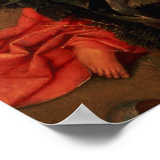 Sint John de Baptist in de Meditatie Poster (Hoek)