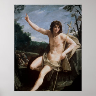 Sint-John de Baptist in de wilde natuur Poster