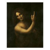 Sint-John de Baptist Leonardo da Vinci Glossy Poster (Voorkant)