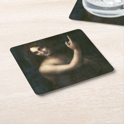 Sint-John de Baptist, Leonardo da Vinci Kartonnen Onderzetters (Schuin)
