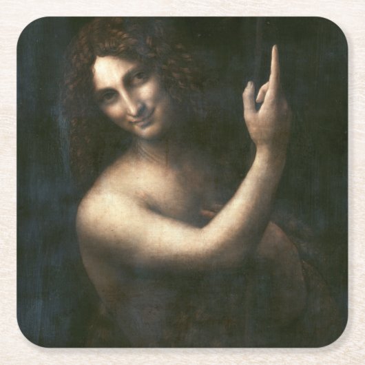 Sint-John de Baptist, Leonardo da Vinci Kartonnen Onderzetters (Voorkant)