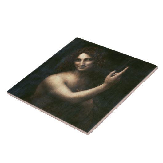 Sint-John de Baptist, Leonardo da Vinci Tegeltje (Zijkant)
