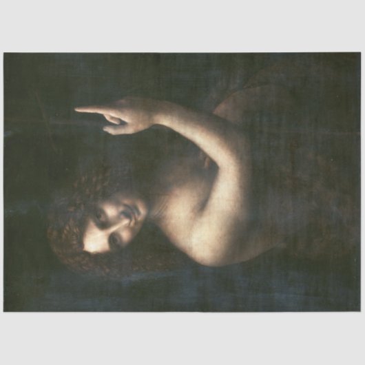 Sint-John de Baptist, Leonardo da Vinci Tissuepapier (Voorkant)