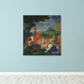 Sint-John de Baptist Preaching, geschilderd voor 1 Canvas Afdruk (Insitu (Houten vloer))