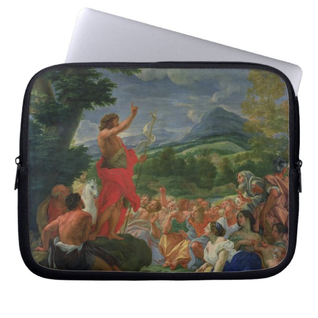 Sint-John de Baptist Preaching, geschilderd voor 1 Laptop Sleeve (Voorkant)
