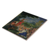 Sint-John de Baptist Preaching, geschilderd voor 1 Tegeltje (Zijkant)