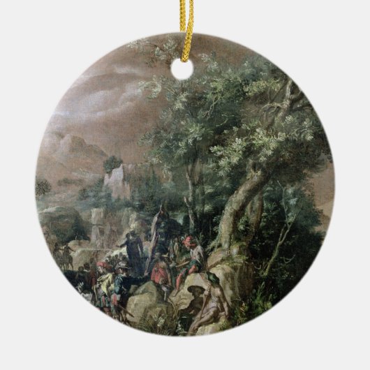 Sint-John de Baptist Preaching (olie op doek) Keramisch Ornament (Voorkant)