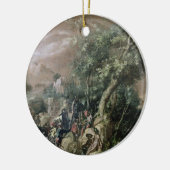 Sint-John de Baptist Preaching (olie op doek) Keramisch Ornament (Links)