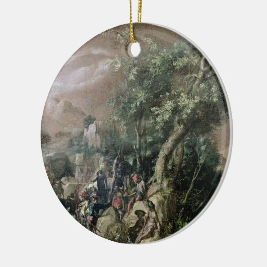Sint-John de Baptist Preaching (olie op doek) Keramisch Ornament (Links)