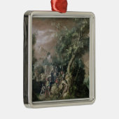 Sint-John de Baptist Preaching (olie op doek) Metalen Ornament (Rechts)