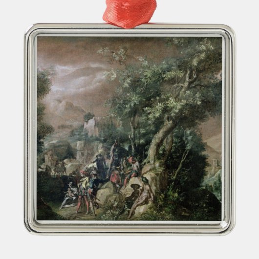 Sint-John de Baptist Preaching (olie op doek) Metalen Ornament (Voorkant)
