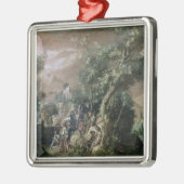 Sint-John de Baptist Preaching (olie op doek) Metalen Ornament (Links)