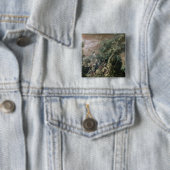 Sint-John de Baptist Preaching (olie op doek) Vierkante Button 5,1 Cm (In situ)