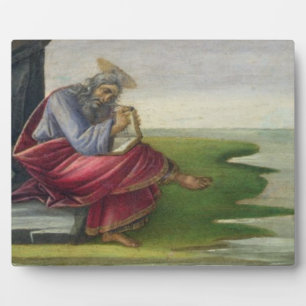 Sint John de Divine op Patmos, het Boek schrijven Fotoplaat