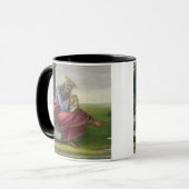 Sint John de Divine op Patmos, het Boek schrijven Mok (Voorkant links)