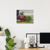 Sint John de Divine op Patmos, het Boek schrijven Poster (Thuiskantoor)