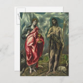 Sint-John de Evangelist en Sint-John de Baptist Briefkaart (Voorkant / Achterkant)