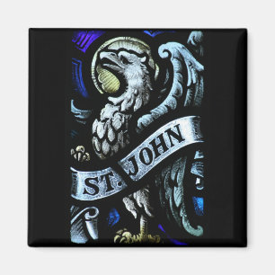 Sint-John de Evangelist Glas in lood Art Magneet
