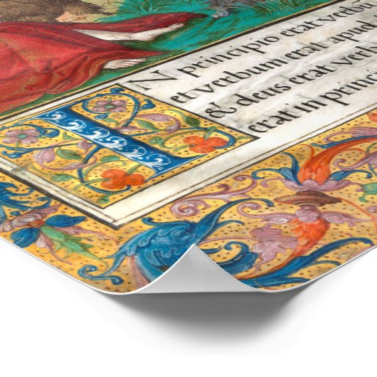 Sint-John de Evangelist - Medieval Manuscript Poster (Hoek)
