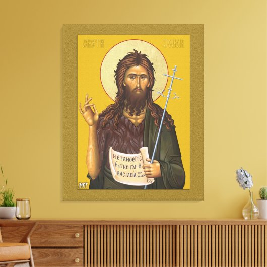 Sint John, gebedspictogram Canvas Afdruk (Insitu (Woonkamer))