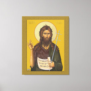 Sint John, gebedspictogram Canvas Afdruk