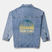 Sint-John Palm-bomen Nationaal Park Maagdeneilande Denim Jacket (Achterkant)