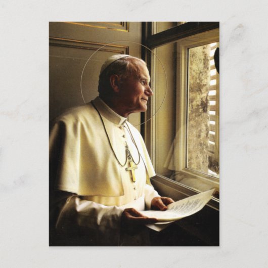 SINT JOHN PAUL II DEEP IN DACHT. BRIEFKAART (Voorkant)