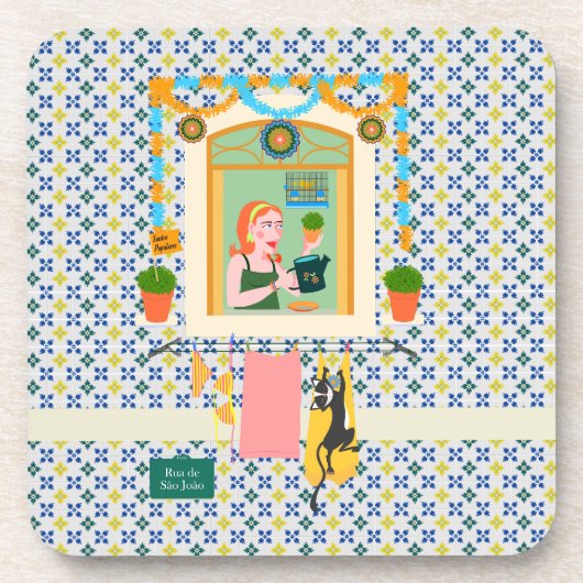 Sint John Portugees Festa Buurman Bier Onderzetter (Voorkant)