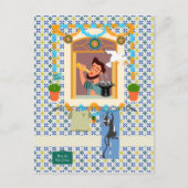 Sint John Portugees Festa Buurman Briefkaart (Voorkant)