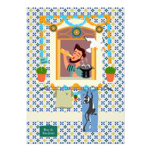 Sint John Portugees Festa Buurman Foto Afdruk (Voorkant)