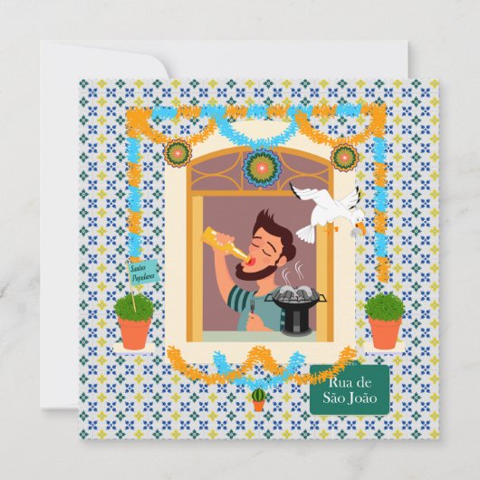 Sint John Portugees Festa Buurman Kaart (Voorkant)