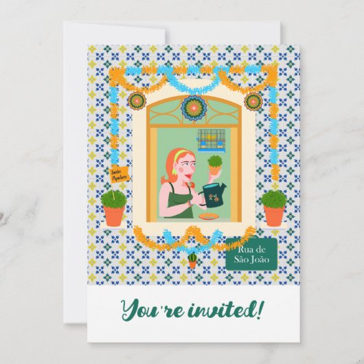 Sint John Portugees Festa Buurman Kaart (Voorkant)