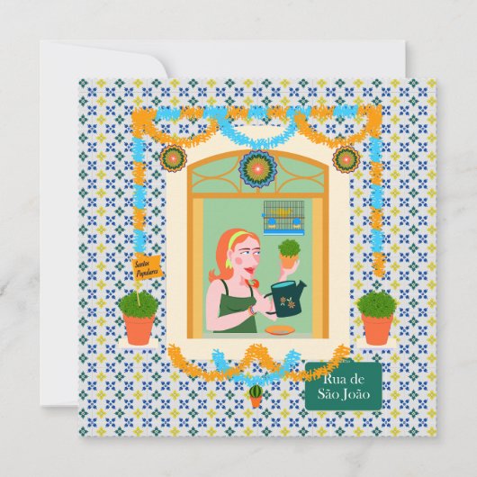 Sint John Portugees Festa Buurman Kaart (Voorkant)