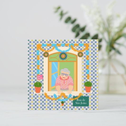 Sint John Portugees Festa Buurman Kaart (Staand voorkant)