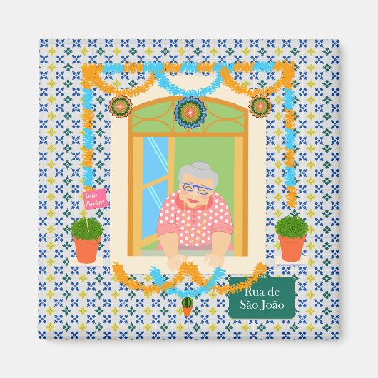 Sint John Portugees Festa Buurman Magneet (Voorkant)