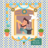 Sint John Portugees Festa Buurman Sticker (Voorkant)