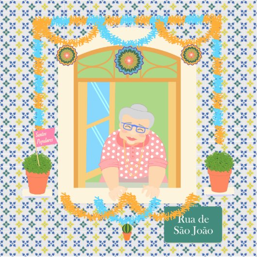 Sint John Portugees Festa Buurman Sticker (Voorkant)