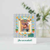 Sint John Portugees Festa Buurman Uitnodiging Briefkaart (Staand voorkant)