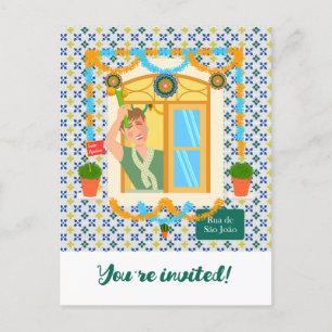 Sint John Portugees Festa Buurman Uitnodiging Briefkaart