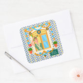 Sint John Portugees Festa Buurman Vierkante Sticker (Envelop)