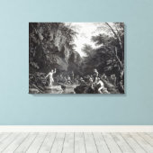 Sint-John preken in de wilde natuur Canvas Afdruk (Insitu (Houten vloer))