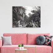 Sint-John preken in de wilde natuur Canvas Afdruk (Insitu (Woonkamer))