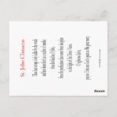 Sint-John Stokacus Prayer Card Briefkaart (Achterkant)