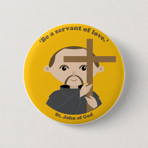 Sint-John van God Ronde Button 5,7 Cm