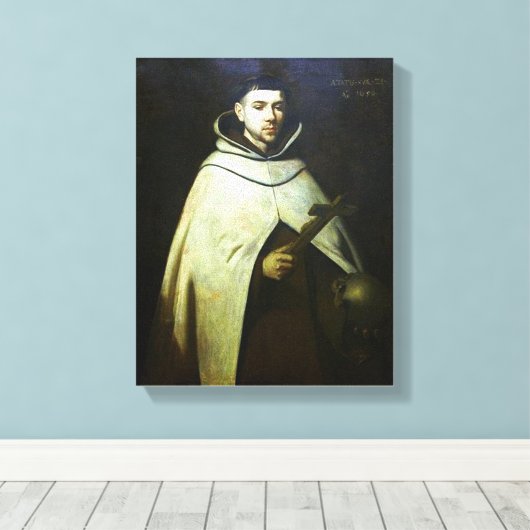 Sint-John van het kruis. Canvas Afdruk (Insitu (Houten vloer))